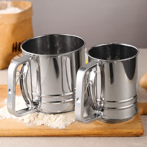 Semi-Automatic Handheld Stainless Steel Flour Sifter Cup Type