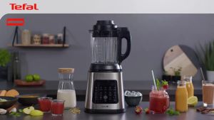 Tefal Perfectmix Cook Heating High Speed Blender with Steam Basket 1.75L 1400W Heating Thermo resistant glass jar 25K RPM 10 automatic programs (6 hot + 4 Cold) BL83SD