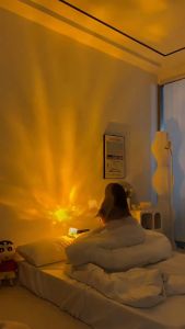 Lampu Meja Estetik Aurora Glow Proyektor Bulat