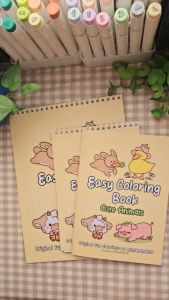 Easy Coloring Book Cute Animals | Coloring Book for Kids & Adults busy book