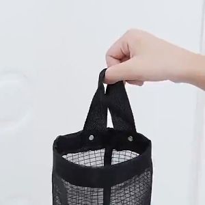 NHOME Home Grocery Bag Holder Wall Mount Plastic Bag Holder Dispenser Hanging Storage Trash Garbage Bag Kitchen