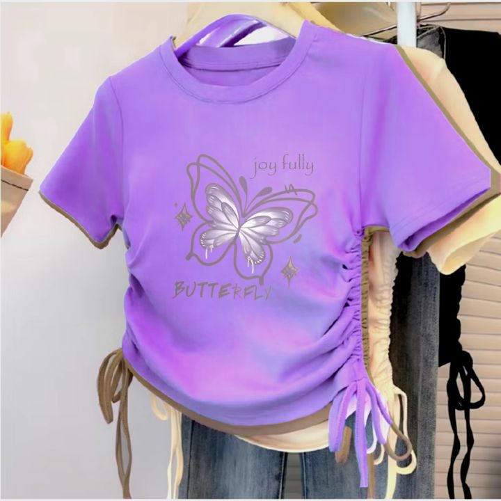 Baju%20kaos%20crop%20Butterfly%20anak%20perempuan%20import%20kece%20kerut%20serut%20umur%201-10%20tahun%20-%20Image%202