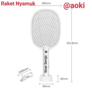 Raket Nyamuk Insect Killer 2 in 1 Canggih Efektif Aoki 893S