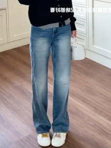 MANMI | Quần Jeans Thanh Lịch Đen Xanh Form Ôm Cao