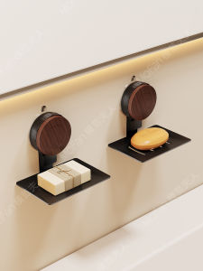 High Aesthetic Value Suction Soap Dish Double Layer Soap Tray Bathroom Toilet Drainage Wall Mounted Home High End Soap Box