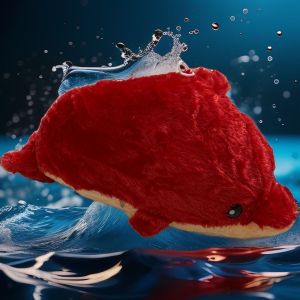 Large Dolphin Plush Pillow 40×70cm – Soft Hugging Stuffed Toy (Red/Purple/Orange/Pink)