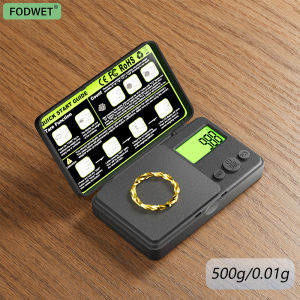 FODWET 0.01g Jewelry Scale with Flip Cover Lab Precision LCD & Unit conversion for Gold/Diamond