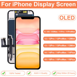PINGSILING 3D Touch Screen AAA+++ For iPhone X XS MAX 12 13 Mini 14 15 11 Pro Max Plus OLED Display Screen Replacement