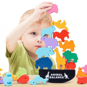 Early Education Colorful Building Blocks Balance Board Interactive Toy