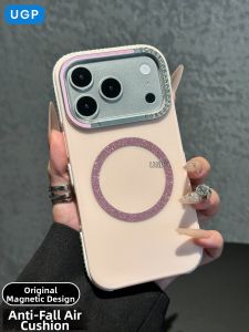 UGP | Magnetic Premium Luxurious Diamante Frame Pink Full Cover Anti-Drop Phone Case