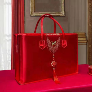 Wedding Oxford Cloth Storage Bag Red Gift Pouch