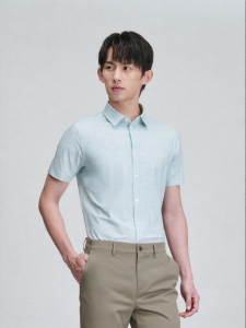 Summer Business Dress Shirt Green