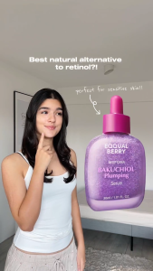 EQQUALBERRY Bakuchiol Plumping Face Serum for Sensitive Skin Care Pore & Wrinkle