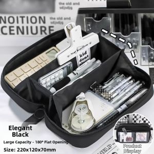 Large Transparent Boys School Pencil Case
