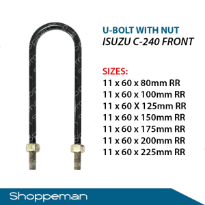 ISUZU C-240 C240 FRONT U-BOLT U BOLT WITH NUT RR ROUND/SEMI-ROUND (1 PIECE)
