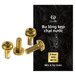 Chooee M5 * 12mm Thép Nước Lồng Bình Nước Bu Lông Cho Xe Đạp Vít Gắn Đầu Tròn Phụ Kiện Xe Đạp Cho MTB Đường Đi Xe Đạp