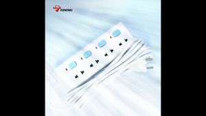 Ổ Cắm Điện Gongniu có dây dài 3 mét 5 mét với 4 Ổ cắm 2 chấu - 4 Công Tắc công suất 2500W – V3040 chống cháy bảo hành 36 tháng.
