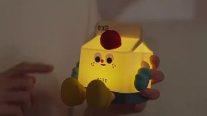 🇸🇬 [READY STOCK] Milk Box Small Night Light Rechargeable Atmosphere Light Birthday Silicone Light Clapping Light Childrens Gift