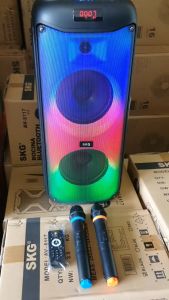 ลำโพงบลูทูธ KG-047 - 8 นิ้ว x2 ดอก มีเปลี่ยนโหมดไฟได้ 35W RMS สีดำ