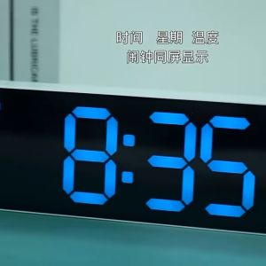 SPRINTF Digital Wall Clock LED Alarm Clock Large Display Table Clock Wall Mounted LED Wall Clock