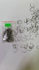 Combo 100 Lưỡi câu cấm cá lóc cá trê ( INOX TRẮNG Rọng lưỡi hình mài ốc )