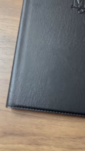 Bìa menu da cao cấp Pvc màu đen a4 loại 10 lá cho nhà hàng khách sạn