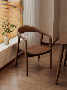 Mufengzhinan | Walnut Wooden Retro Dining Chair
