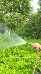 Bộ vòi xịt rửa xe vòi xịt nước tưới cây VXD201 bằng đồng kèm phụ kiện và ống dẫn nước chống gập 3 lớp Vòi xịt nước tăng áp dùng để tưới cây rửa xe xịt rửa sân vườn