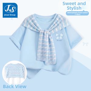 JS | New Summer Girls Clothing Set Lightweight Wide Leg Pants