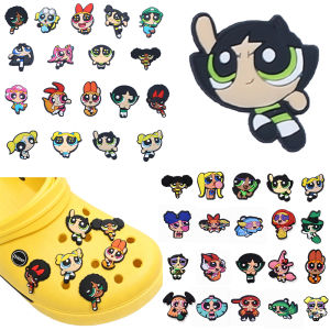 Hot Sales 18-100pcs Potdemiel Cartoon Flying Girl Series PVC Shoe Accessories DIY Detachable Waterproof Shoe Decoration Gifts