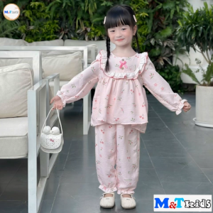 Bộ bé gái Set hồng Cherry Ngọt Ngào - MT3302