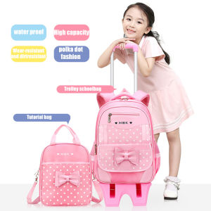 ChildrenSchool Túi Trẻ Em Đi Du Lịch Cán Túi Hành Lý TrolleySchool Ba Lô GirlsBackpack Cuốn Sách Trẻ Em Túi Bánh Xe Schoolbag