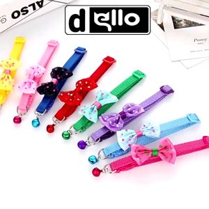 Kalung Kucing Pita Motif Love Plus Lonceng Aksesoris Hewan Peliharaan Aerizoo