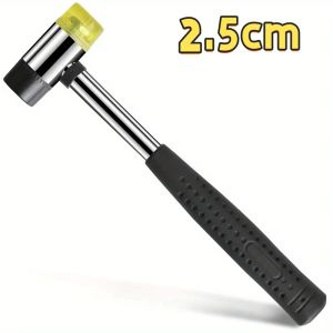 PHYHOO | PHYHOO Dual Head Jewelry Mallet Soft Rubber Plastic Hammer for Ring Sizing Leather Craft Woodworking and Flooring Tools