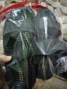 sandal selop wanita ban 2 garis.bonus jepit rambut