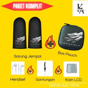 SARUNG JEMPOL PAKET KOMPLIT ( Hendset sepasang sarung jempol box pouch lap layar tali box pouch )