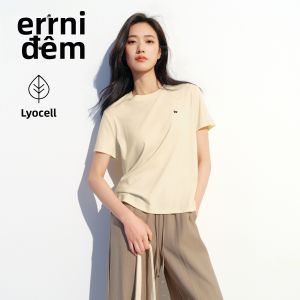 Eifini | Áo Thun Pha Lenzing Modal & Len Thêu cho Phụ Nữ Mùa Hè