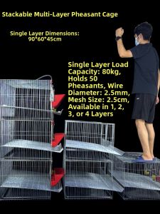 Stackable Breeding Cage for Quail Eggs High-Quality Production