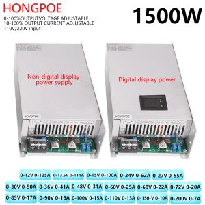 1500W Adjustable Power Supply 0-12V 15V 24V 27V 30V 36V 48V 60V 68V 72V 85V 90V 100V 110V 150V 200V Digital Display Power AC-DC
