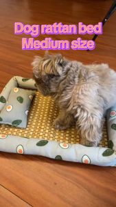 Rattan Pet Bed Cool Summer Bed Waterproof Dog Sleeping Bed Mat Washable Bed For Dog Cat Assorted