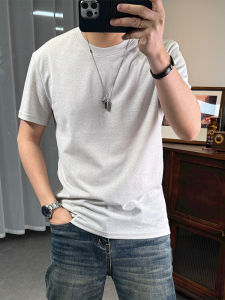 Áo Thun Nam Tay Ngắn Cotton Lanh Mỏng Thoáng Khí Màu Trơn Cổ Tròn Thường Ngày Mùa Hè Thường Ngày Thời Trang Hợp Thời Trang
