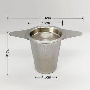 Loose Leaf Tea Infuser Stainless Steel Single/Double Handle With Lid Fine Mesh Leak Proof Hanging Coffee Filter Strainer〔CC11〕