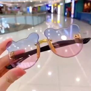 VIPstore - G016 Kacamata hitam Anak New Trend/Fashion Anak Terbaru NO frame Titanium kacamata Telinga beruang High Quality Import Kacamata Fashion
