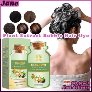 🎈SG stock🎈10 bags/box Natural plant extract bubble hair dye shampoo for grey hair coverage / Hair colour shampoo / 泡泡染发剂 / 植物染发剂 / 染发洗发水