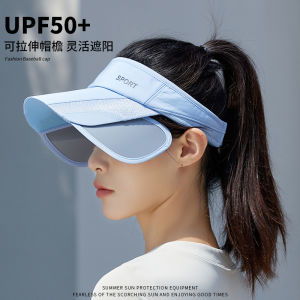 Summer Outdoor Sports Running Sun Protection Empty Top Hat Women Casual Versatile Cycling Sunshade Hat Retractable Brim Hat