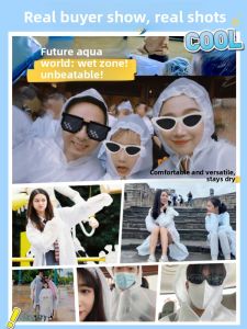 KeyRu | Rainproof Raincoat for Adults and Children Long-Sleeved Heavy Duty