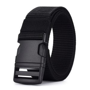 Mens Belt Without Metal Plastic Buckle Belt High Quality Canvas For Nylon Belt Tactical Belt Outdoor Woven Belt Neutral Belts