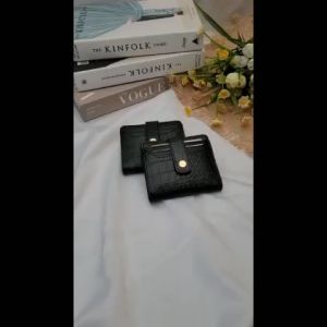 Dompet Wanita Simple / Dompet Wanita Croco Kancing Dompet Kartu Wanita Lipat