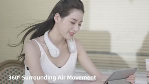 CPY Fan Rechargeable Fan USB Portable Bladeless Fan Cooling Fan Neck Fan for Home Outdoor Sports