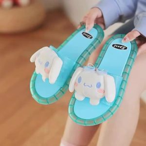 Trendy Glowing Sandals for Kids Summer Outdoor Cartoon Cool Cinnamoroll Light-up Parent-child Slippers